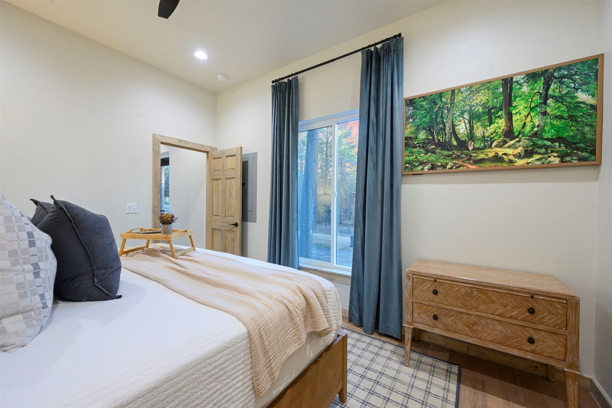 Private king suite with patio access 🌿