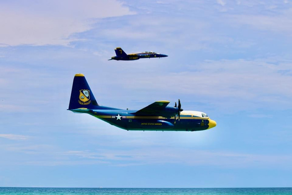 Blue Angels fly right over the house!