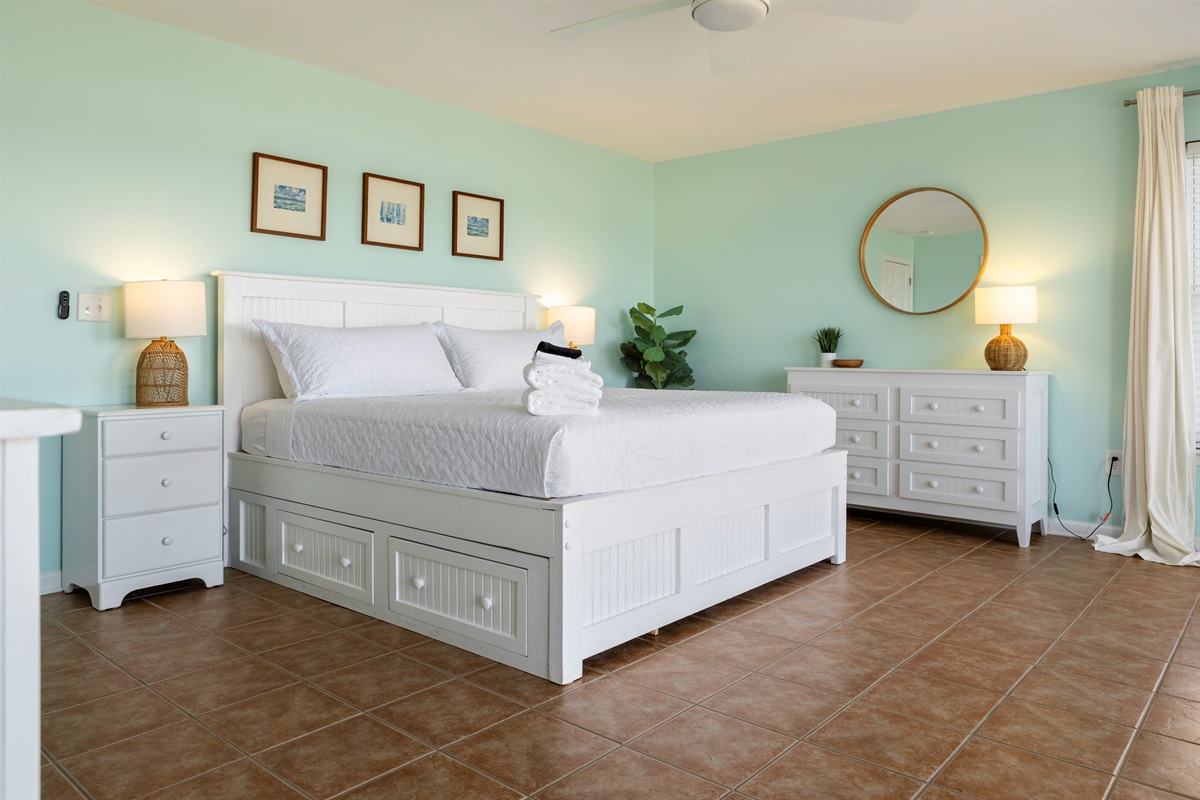 Roomy primary bedroom