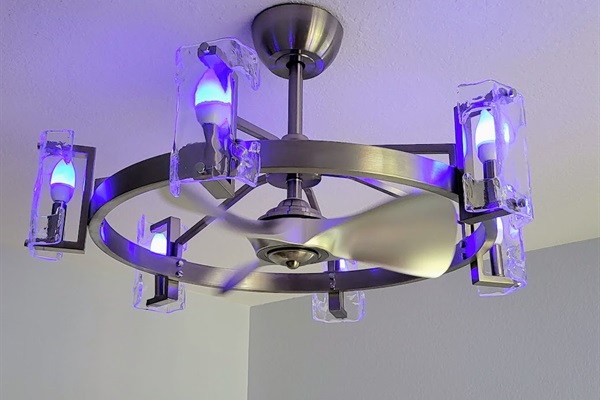 Those lights are flickering flames - of course.