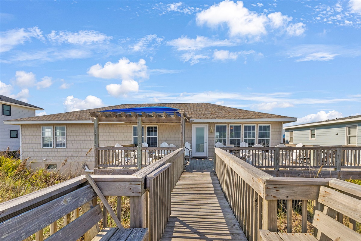 Private boardwalk to the beach