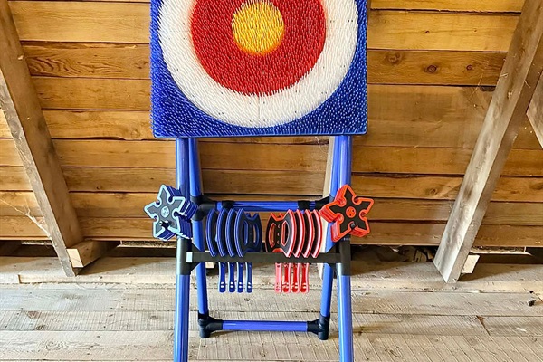 Games in the barn/play area 