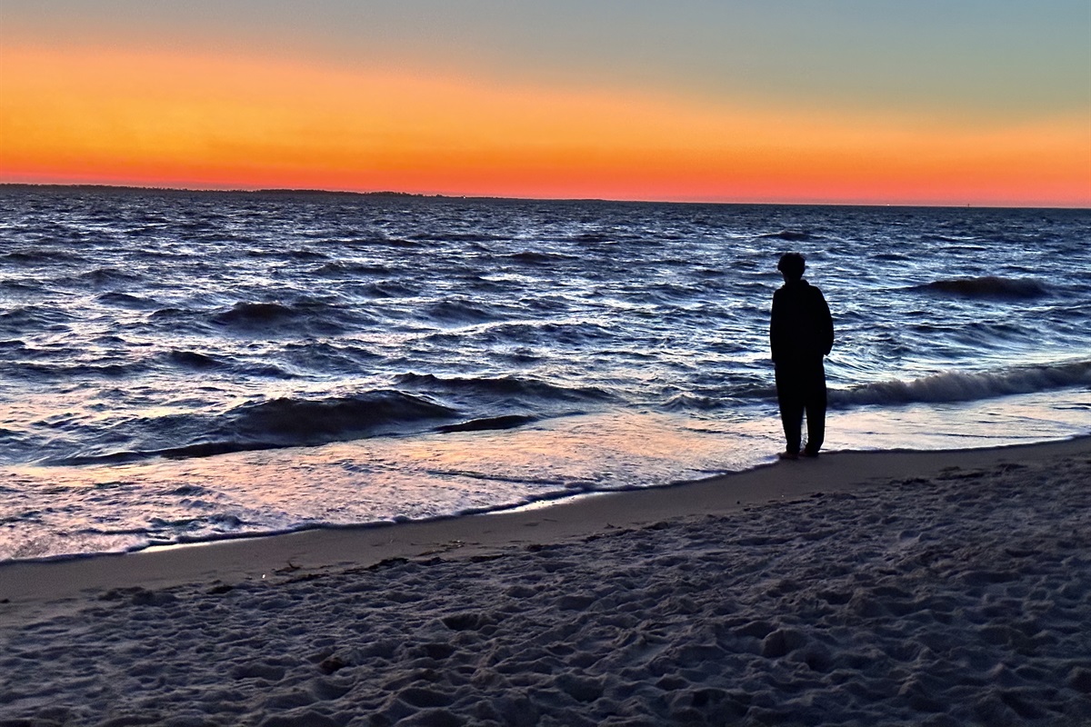 Beautiful sunsets on Windmark beach