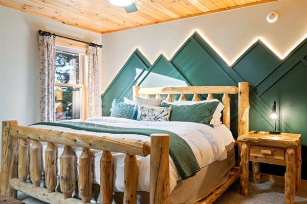 Bedroom 1 features a king bed and plenty of space to stretch out and recharge.