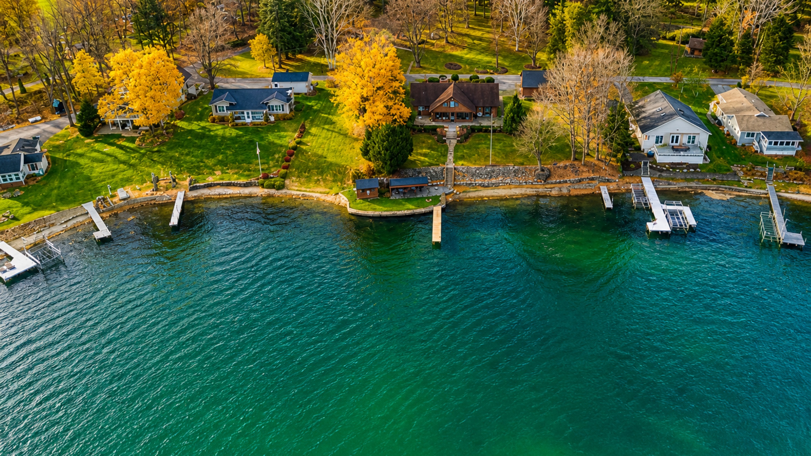 Aerial view of main house