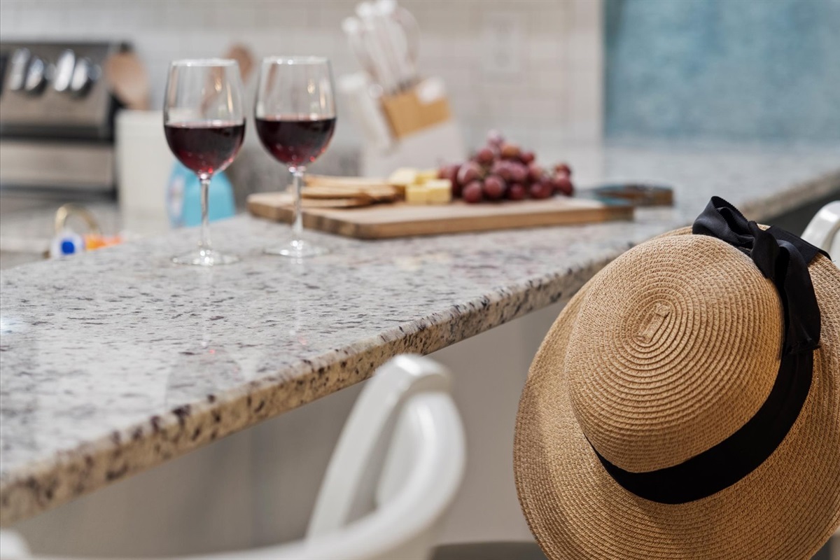 Unwind with wine and nibbles