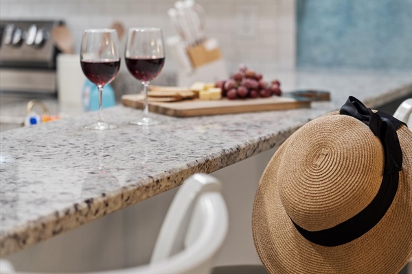 Unwind with wine and nibbles