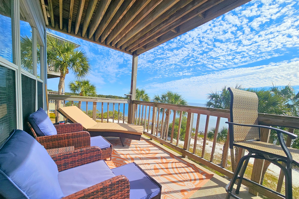 Balcony with stunning Gulf views!