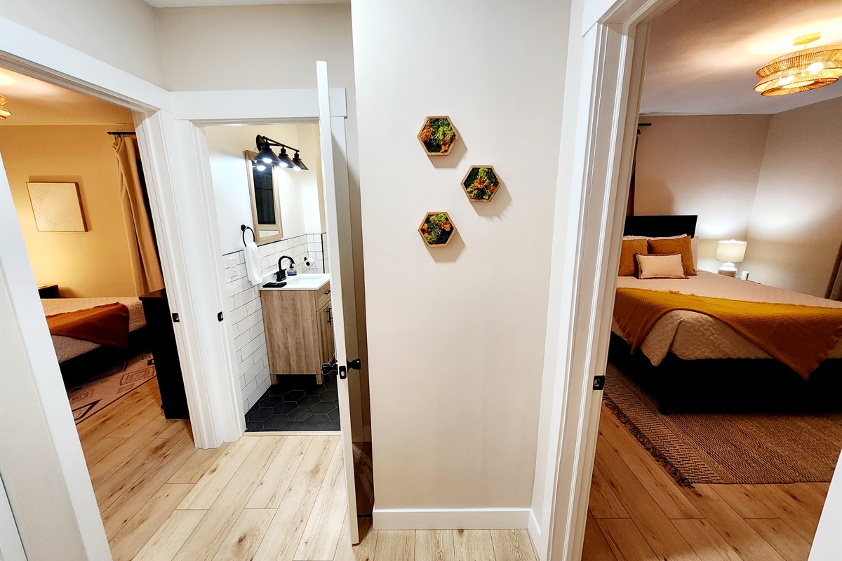 Two bedrooms and bathroom 1st floor