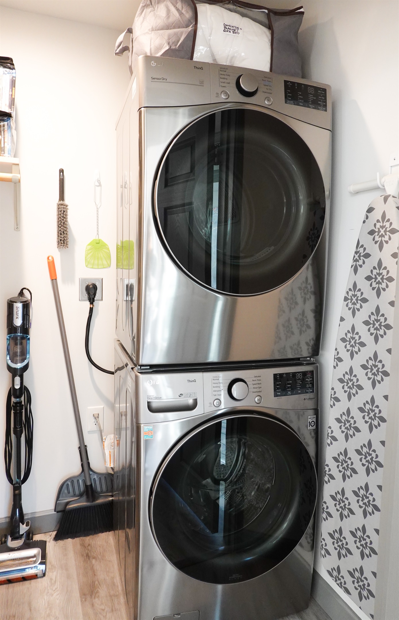 Meet your laundry needs effortlessly with our new full-size washer and dryer.