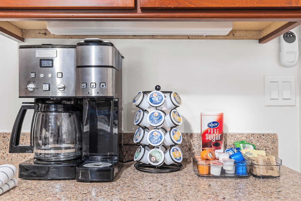 Enjoy a variety of coffee, tea, and hot chocolate choices that can be enjoyed throughout the day or evening.