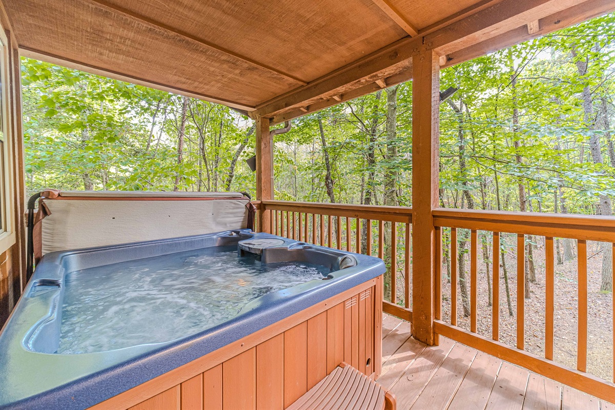 Hot Tub on Covered Back Porch