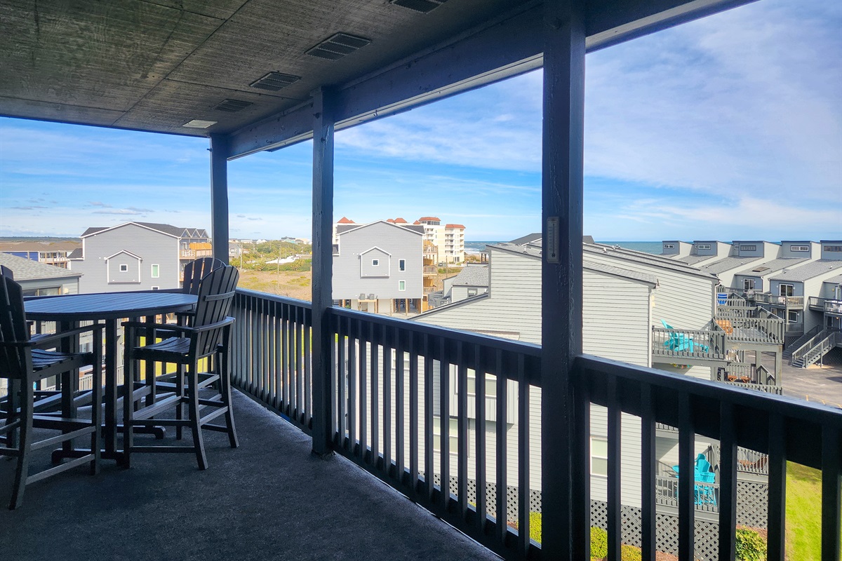 Large oceanfront balcony