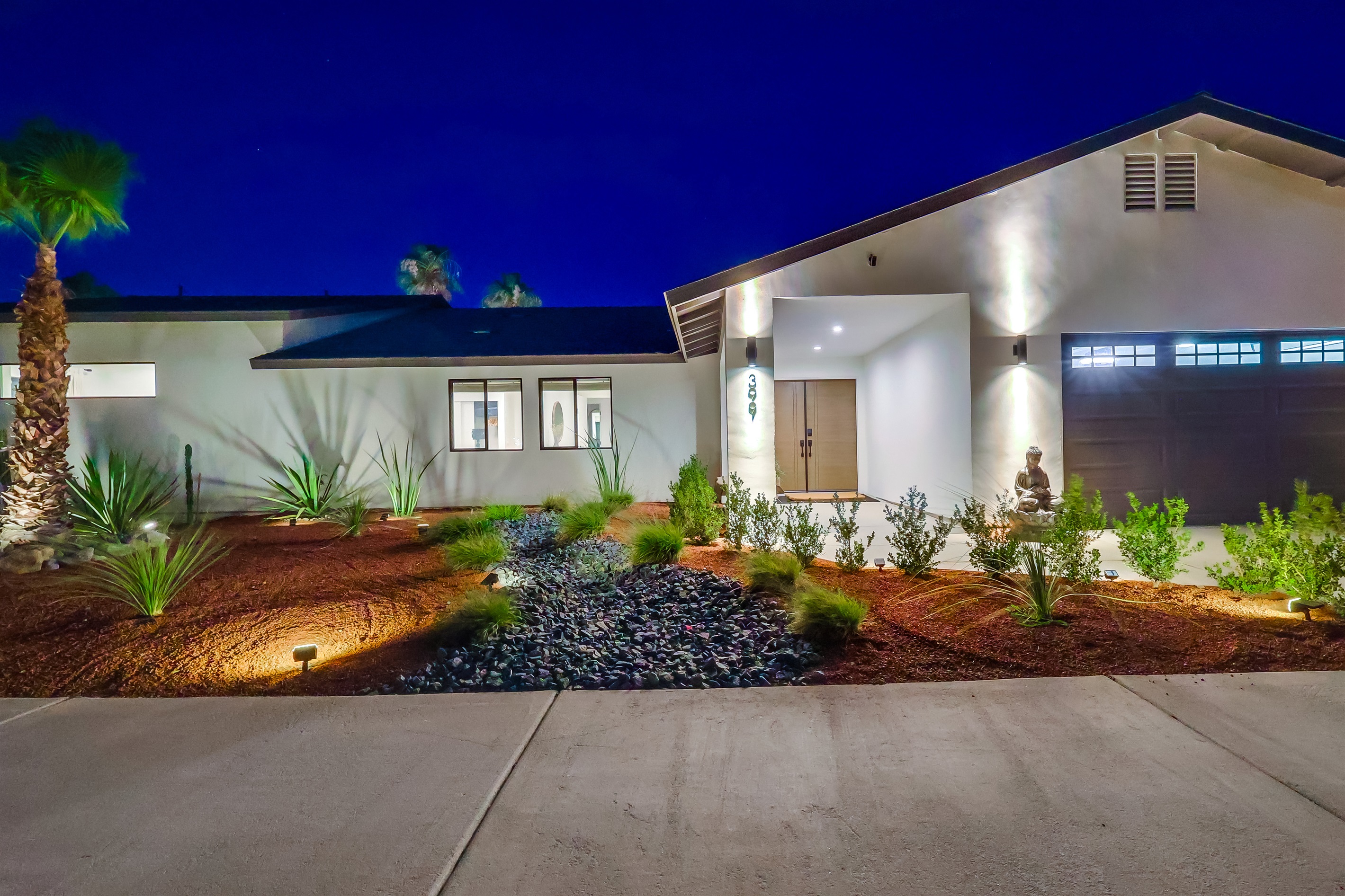 Lit entryway