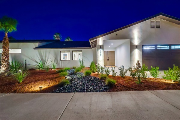 Lit entryway