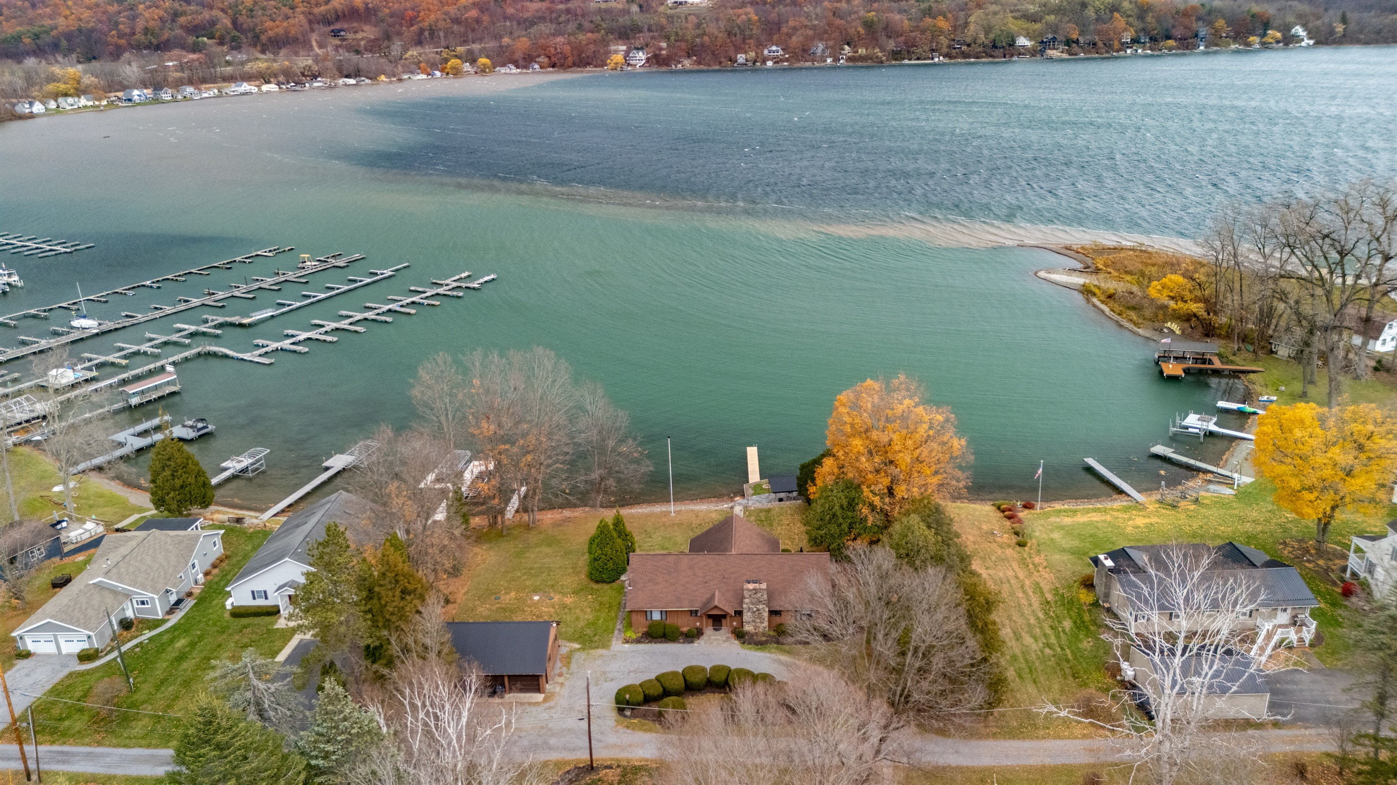 Aerial view of main house