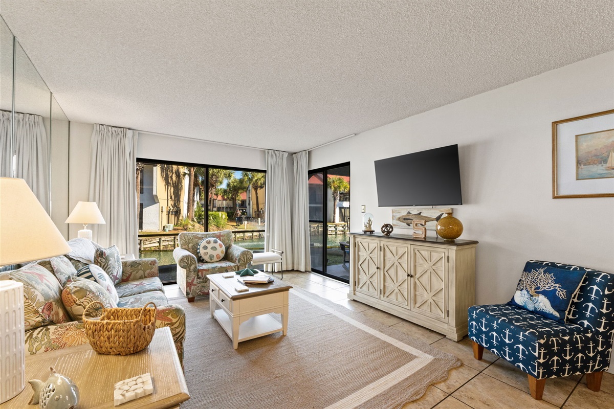 Living Room with Queen Sleeper Sofa