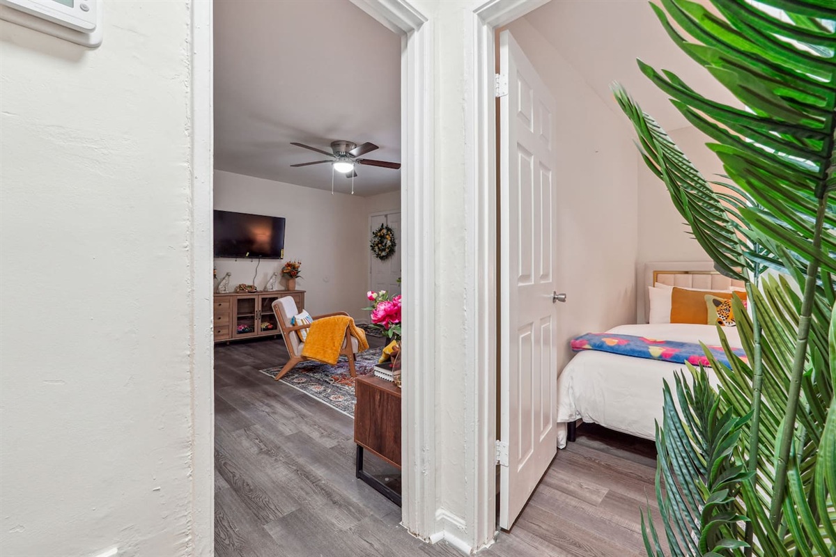 A closet stocked with essentials for guests during their stay — providing everything you need for a comfortable and convenient visit.

