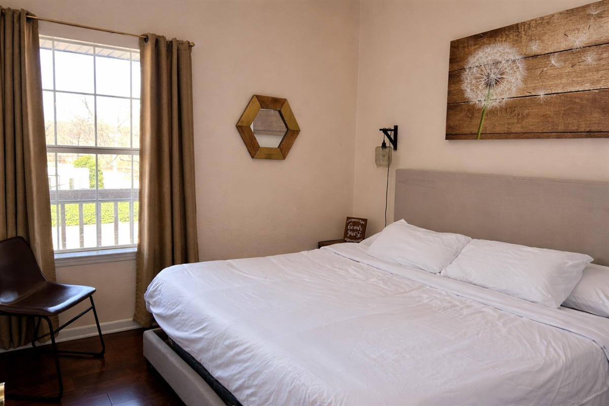 Primary bedroom with King bed