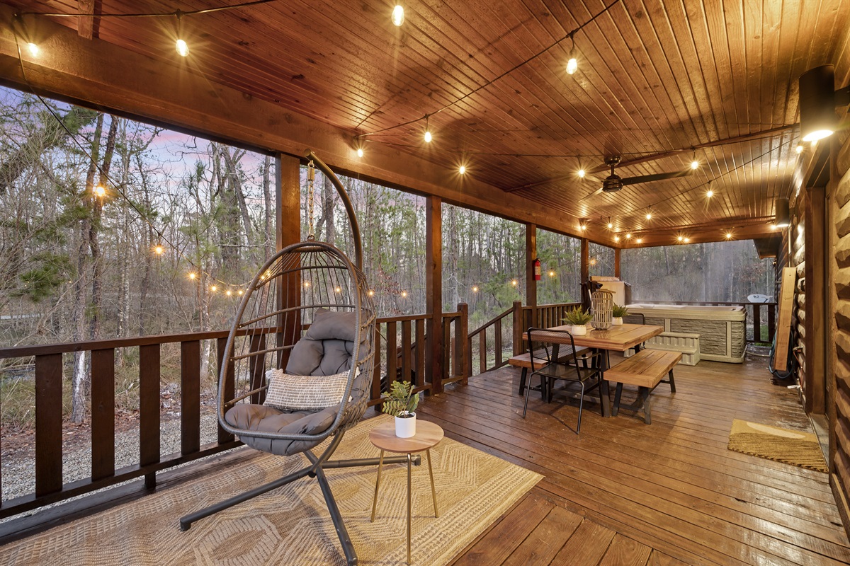 Unwind and savor the serene moments on our charming porch