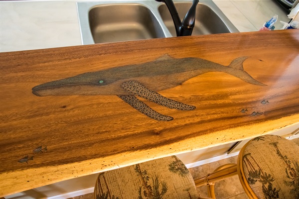 Enjoy the meticulous local craftmanship in the bar area.