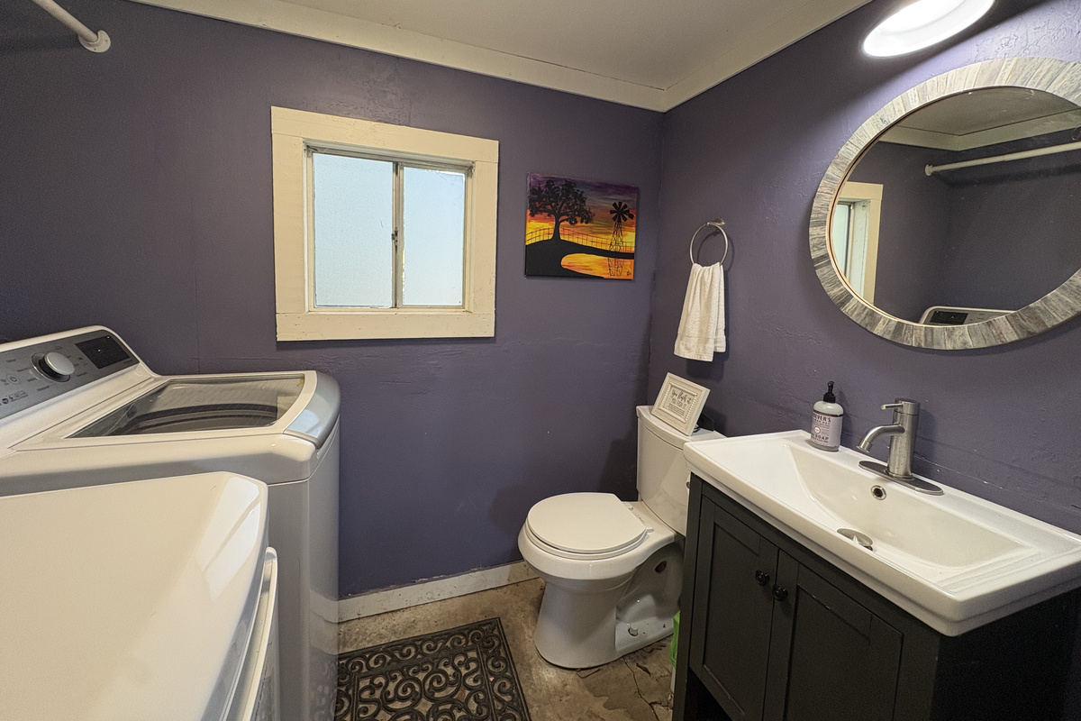 The Shed- shared washer/dryer and half bath