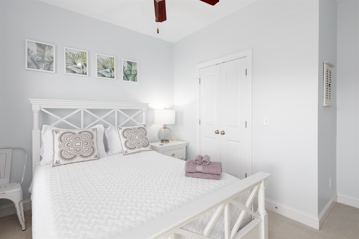 A serene top-floor bedroom