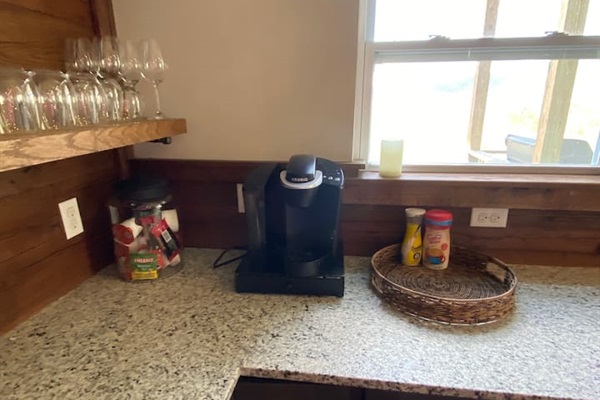 Coffee maker for your morning brew. You will have to bring your own coffee pods as they are not provided.