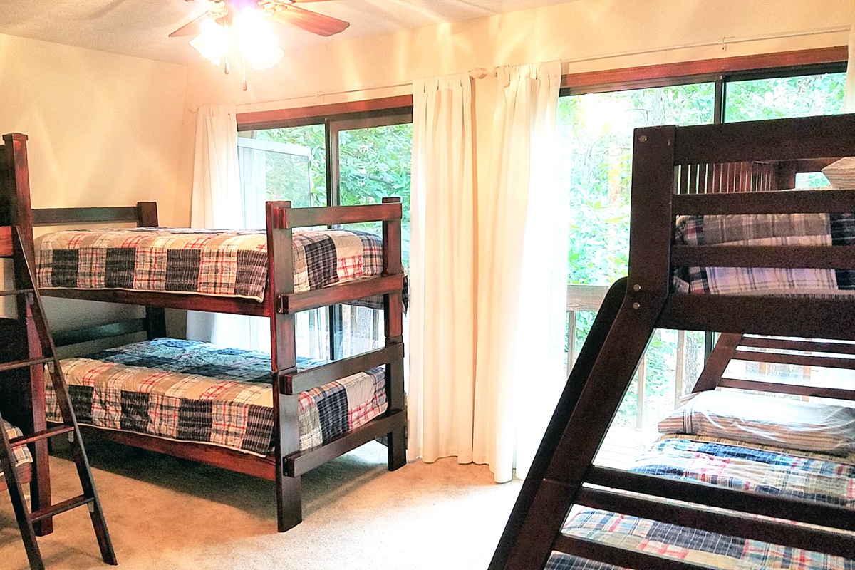 Bunk Room 3 sets. 2 are twin/twin, 1 is twin/full