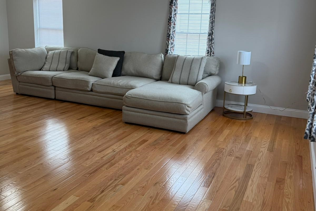 Closer angle of the living room