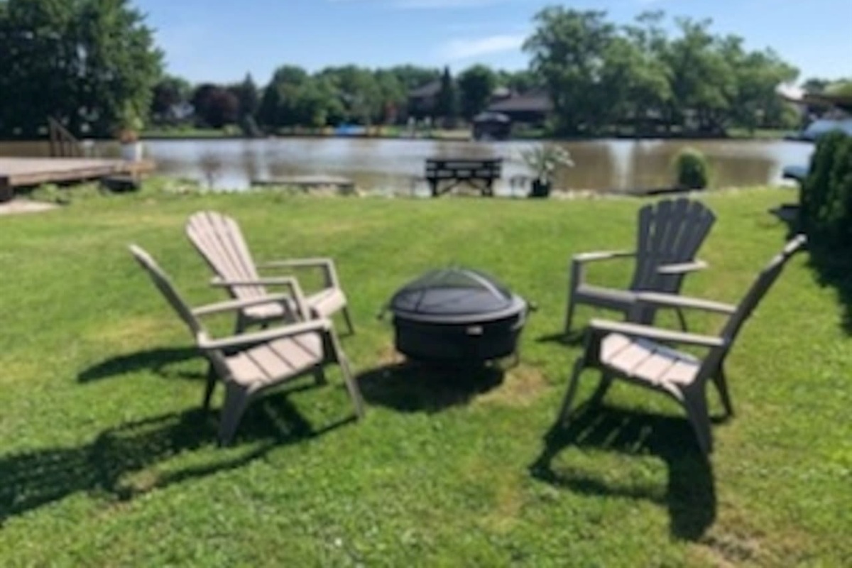 Fire pit available on site.  Firewood not included. 
