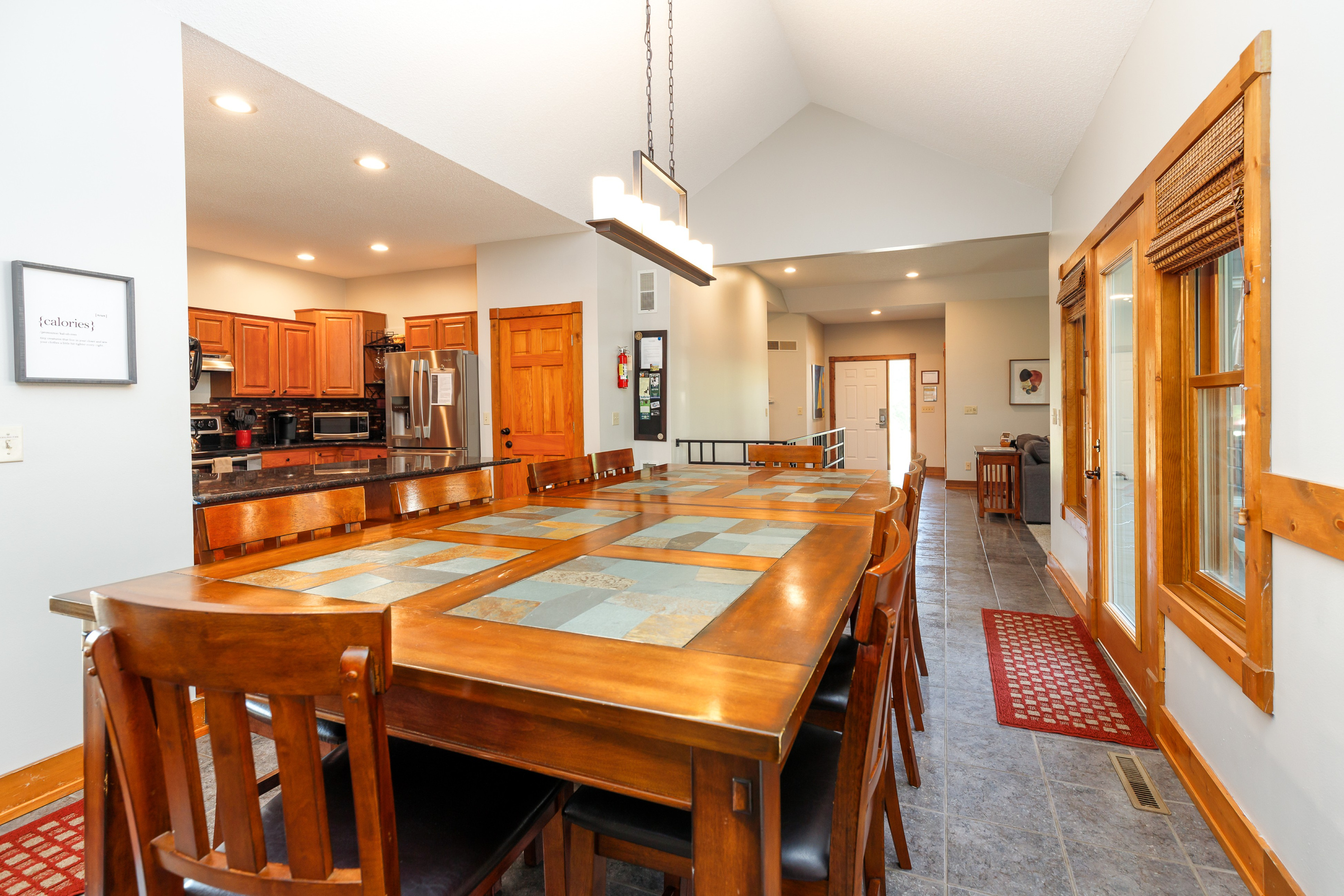 The open concept kitchen and dining area ensures no one misses out!