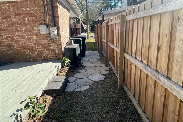 Pathway from carport to side/back patio.  