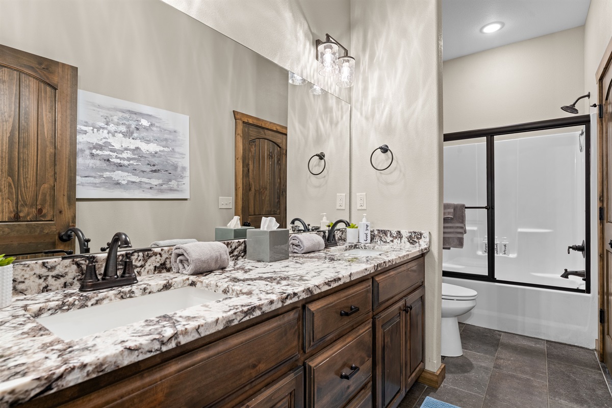 Lower level Jack & Jill bathroom