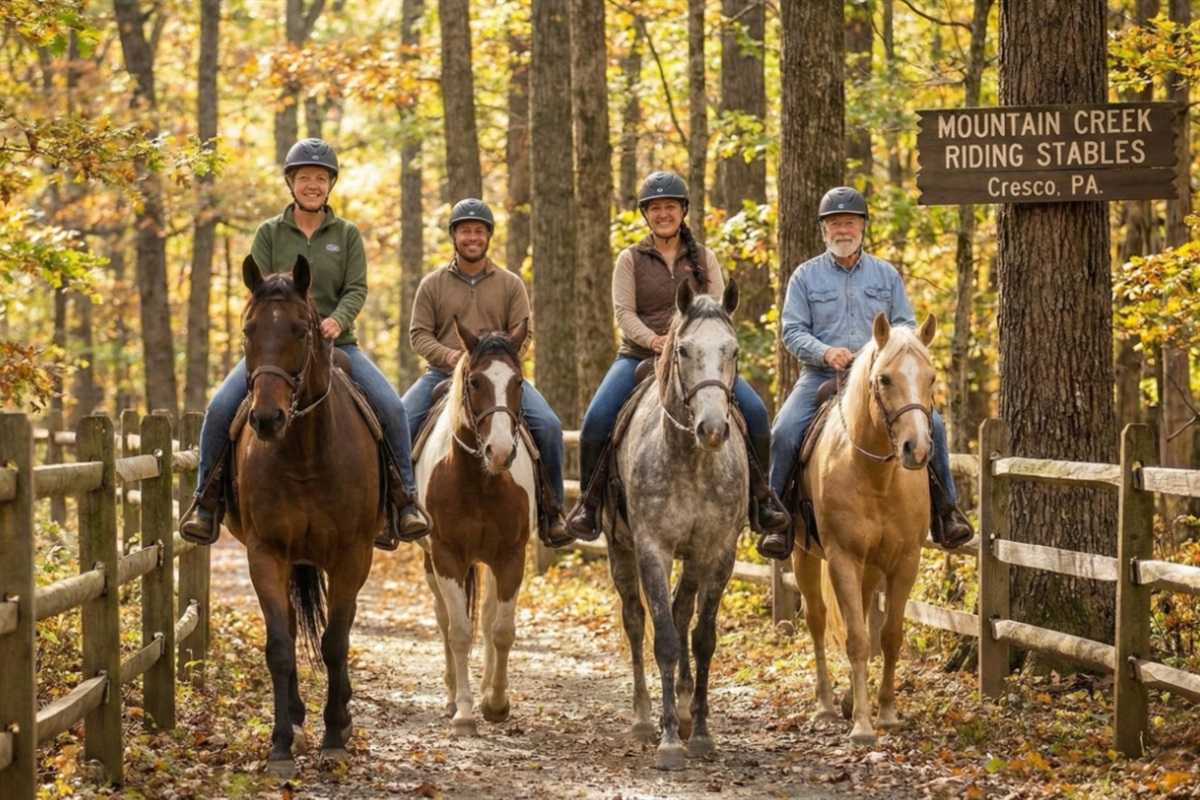 Horseback riding is a fun way to spend an afternoon - available all year round