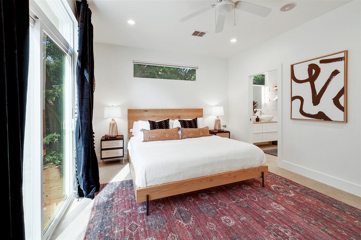 Lovely bedroom with comfortable bed