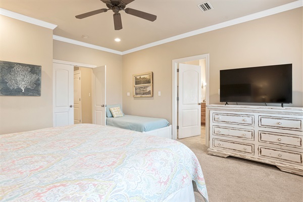 Second Floor - Primary Room with King and Twin beds
