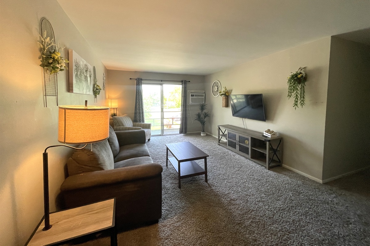 Living Room with 50" Smart TV
