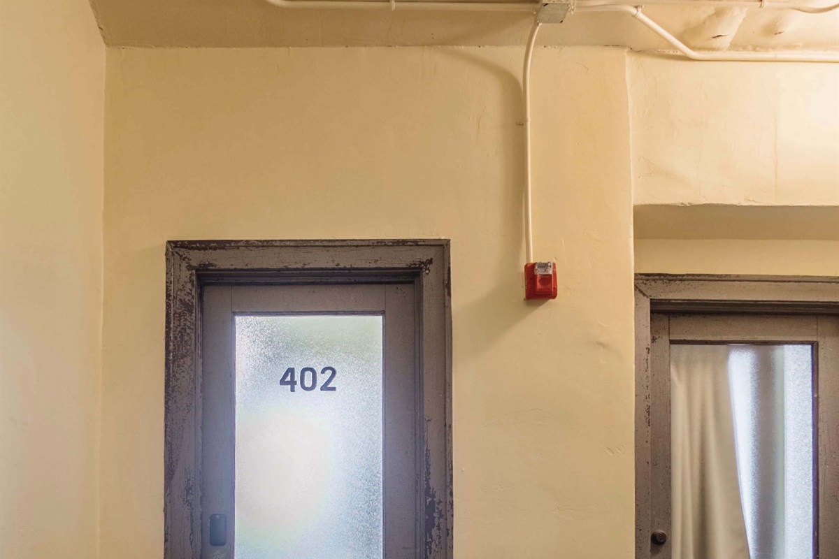 Entrance from hall on top floor