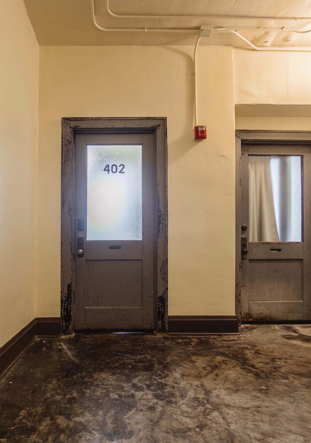 Entrance from hall on top floor