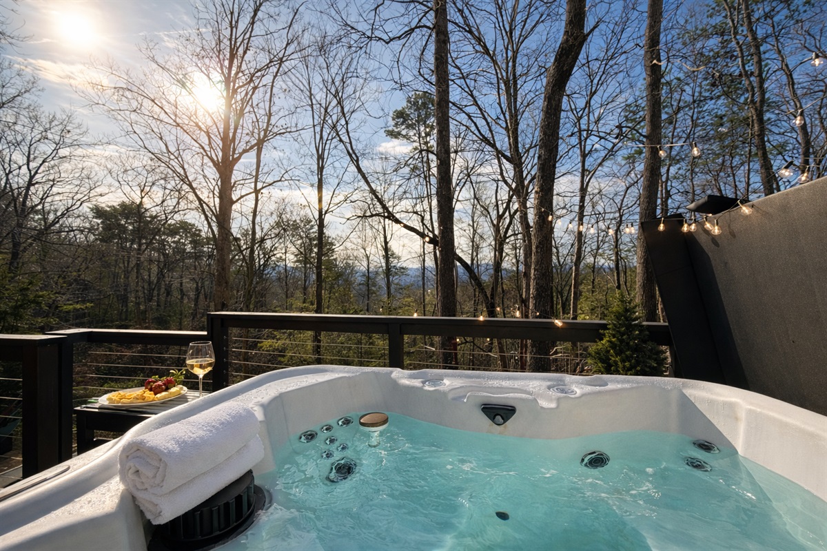 Morning bubbles with a view.