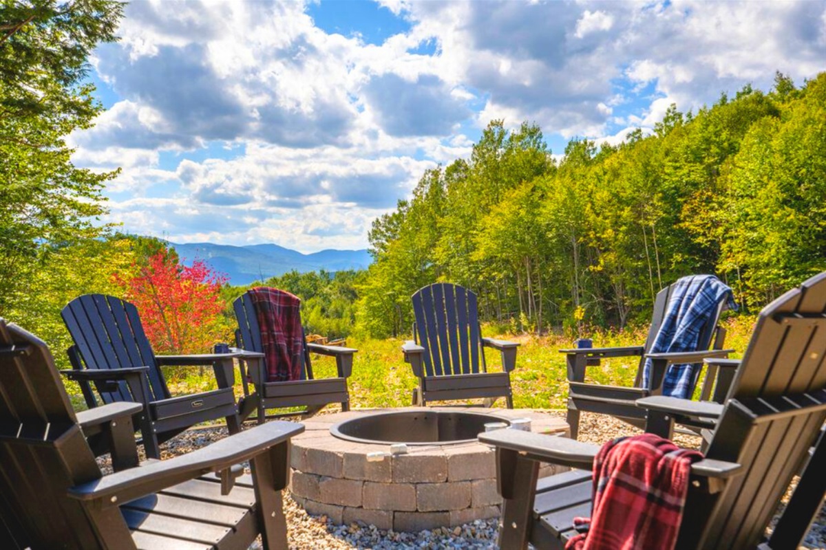 Gather around the firepit for cozy evenings under the stars.