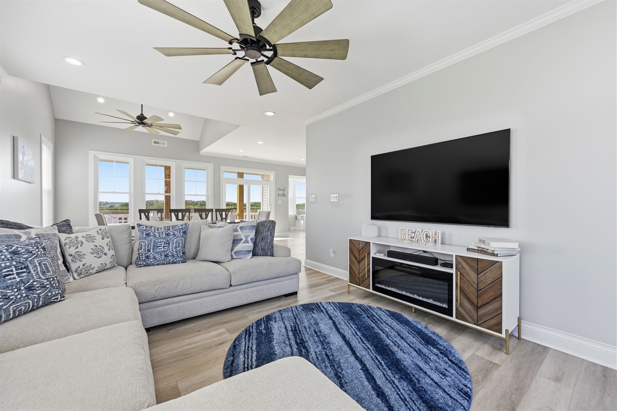 Breeze on the Bay was made for gathering with bright open spaces and relaxing coastal style