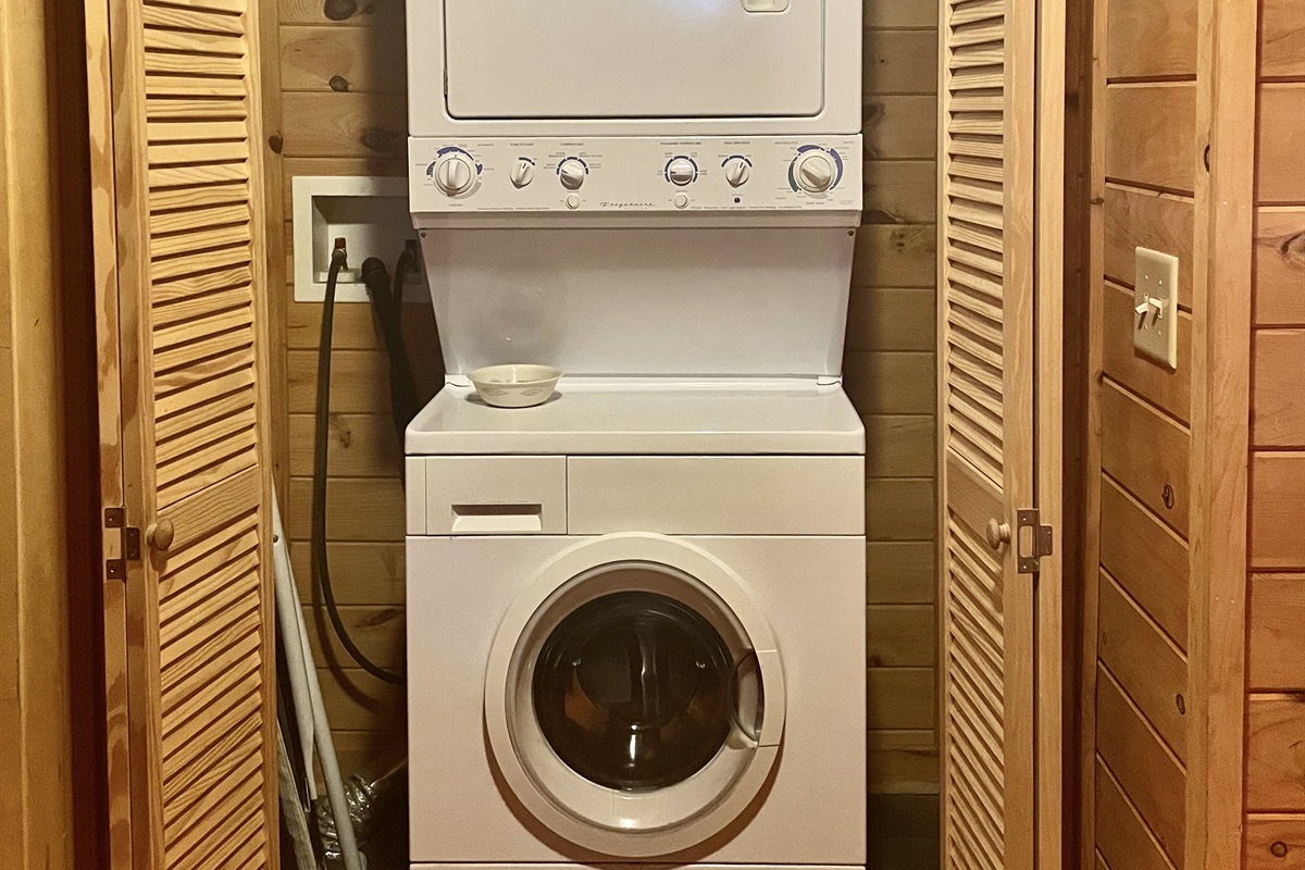 Washer and Dryer Tucked Away Just In Case