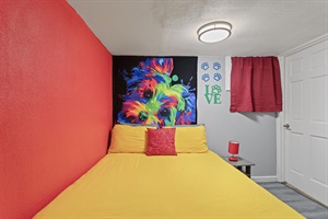 Rest easy in our queen-sized bed, designed for ultimate comfort and a perfect night's sleep.