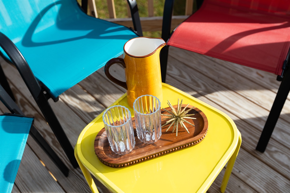 The balcony is perfect for your favorite drink