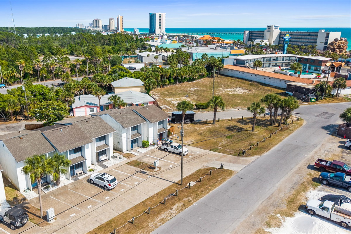 Aerial of Complex, Amenities, and Beach