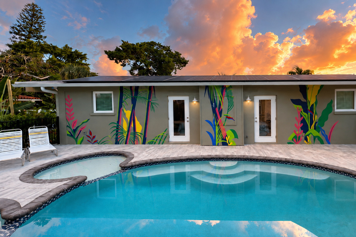 Large Heated Salt Water Pool and Spa at AMI Beach Lagoon