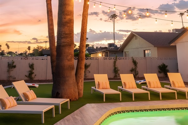 Cozy up on a lounge chair for some stargazing