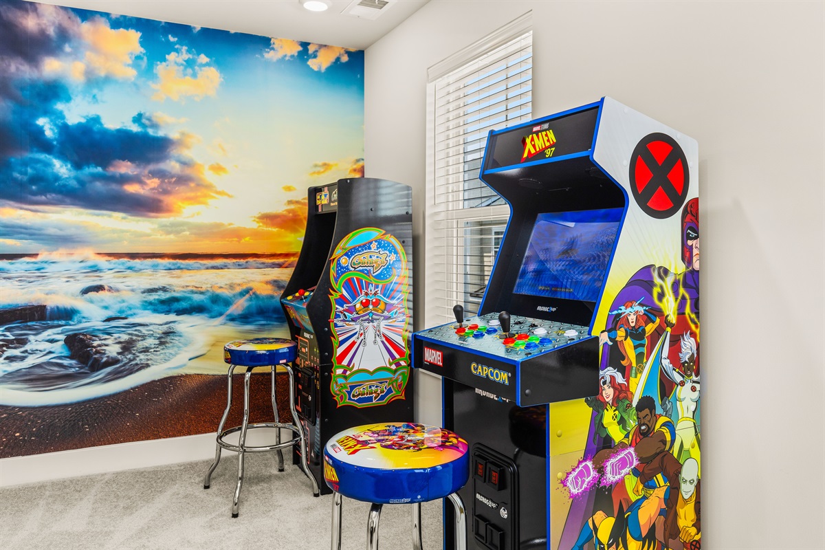 X-Men vs Capcom, Pacman/Galaga, Golden Tee games and others!